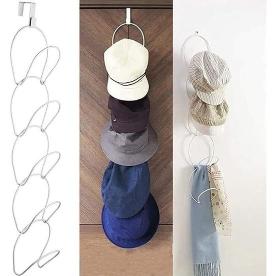 Lot De 2 Porte-Chapeau Mural Macramé Bohème - Organisateur Chapeaux Décoratif Pour Entrée