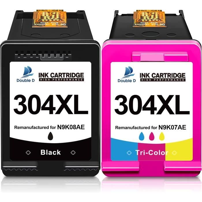 Cartouches D'encre HP 304 - Pack 4 Couleurs (noir + Tricolore), Original, Neuf Sous Blister