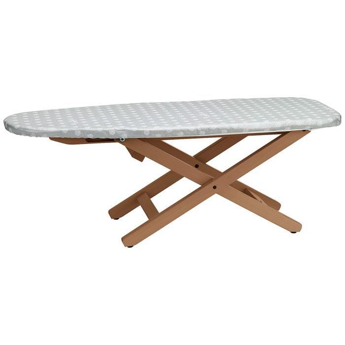 Arredamenti Italia Table à repasser MINISTYRO, Bois - Pliable - Réglable - Portable - Coleur: Bois Merisier -Ar-It il cuore del legn