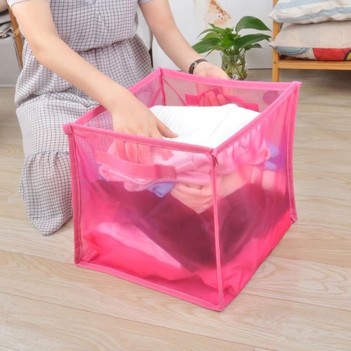 Panier à linge pliable avec poignée de transport Cintre en tissu net ACCESSOIRES DE SALLE DE BAIN b352