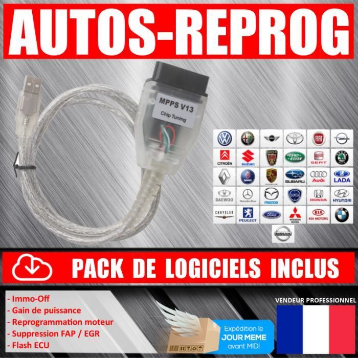 VALISE INTERFACE MPPS V13.02 OBD OBD2 SCANNER FLASH TUNING + LOGICIEL MPPS V16