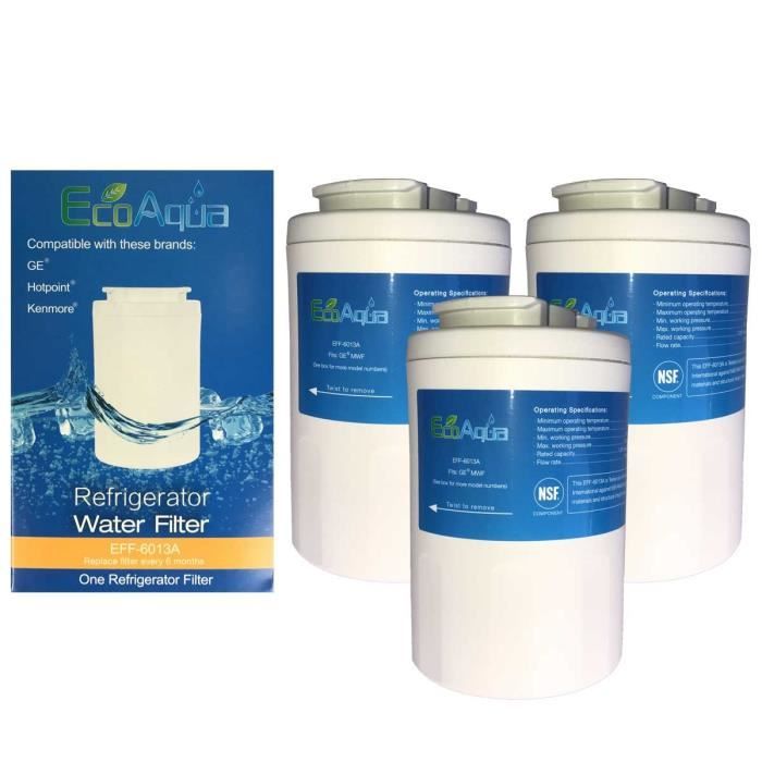 Filtre GE EFF6013A remplace GE MWF SMARTWATER par 3