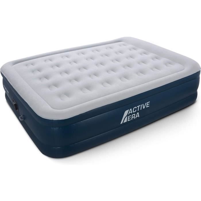 Active Era Matelas Gonflable Premium 2 Personnes - Pompe Électrique et Oreiller Intégrés - Matelas pneumatique Confortable, pour l’e