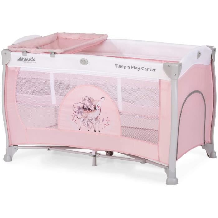 Hauck Sleep N Play Center 3 Lit Parapluie 7 Pièces Naissance à 15 kg Pliable Stable avec 2 Niveaux Table à Langer Sortie Latérale Po