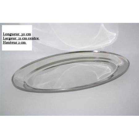 Plat ovale en inox four service à table Longueur 3