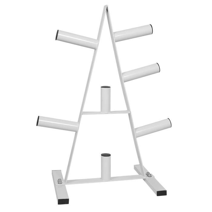 Rack de Rangement pour haltères,Support de Plaque de Poids avec Porte-haltères,Support Disque Musculation avec 5 Branches