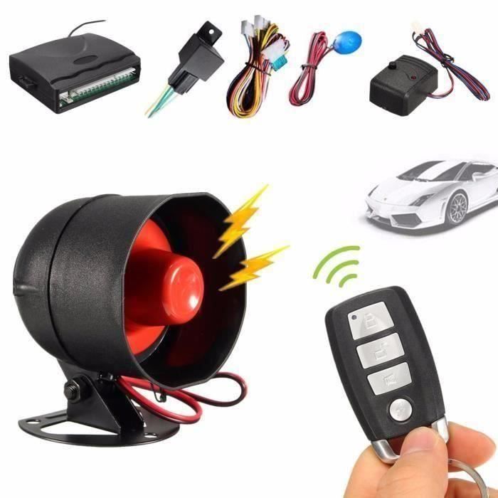 BK Universel Voiture Alarme Vibration Sirène Système Sécurité Klaxon+2 Télécommande @HTP