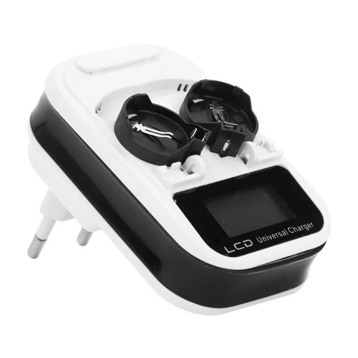 AYNEFY chargeur de pile bouton 2 pièces chargeur écran LCD Rechargeable pour LIR2016 LIR2025 LIR2032 bouton batterie au Lithium