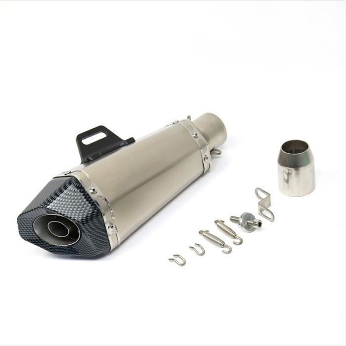Echappement novus,51mm Universel Moto Carbone Silencieux D'échappement Pour FZ1 MT07 R1 R6 R15 R3 ZX6R ZX10 - Type F R11 sticker