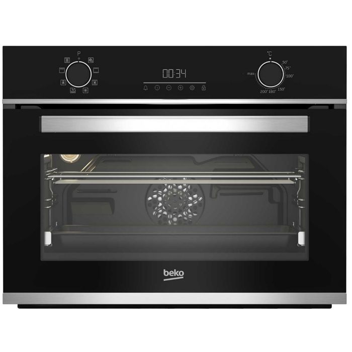 BEKO Four encastrable catalyse BBCM13300XC Compact 48 litres, cuisson 3D, Rail