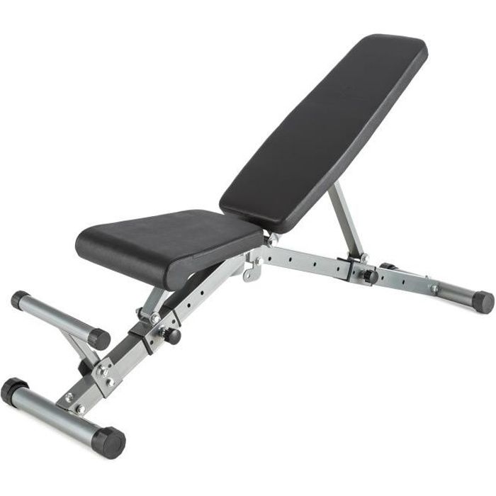 CAPITAL SPORTS Flaptor - Banc de musculation pliable abdominaux et dorsaux - Banc d'entraînement avec 21 positions réglables - noir