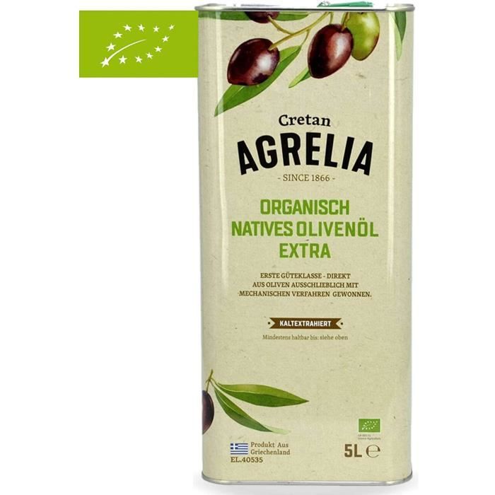 Huile d'olive 5l Bio Grèce - vierge extra monovariétales - première pression - RECOLTE DE NOVEMBRE 2020