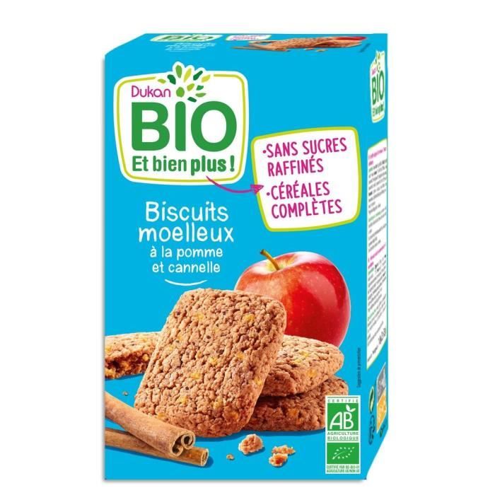 DUKAN Biscuits moelleux Bio à la pomme et cannelle - 150 g