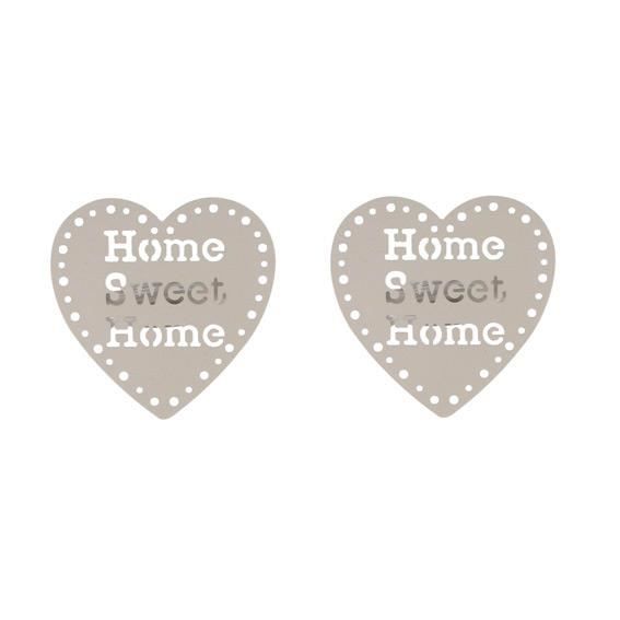 Lot de 2 pinces Sweet home Taupe