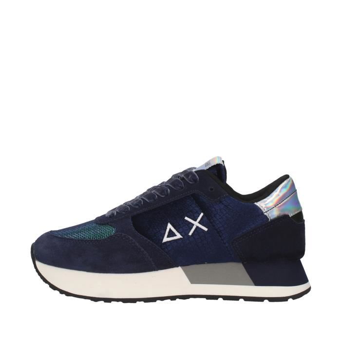 Sun68 Z40216 chaussures de tennis faible Femme BLEU