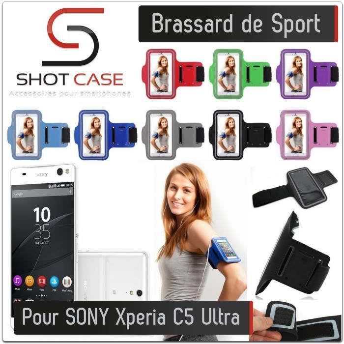 Brassard Sport SONY C5 Ultra (NOIR) Etui Housse Protection Couleurs