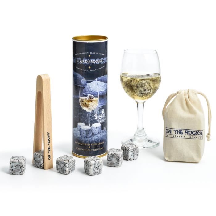 ON THE ROCKS - COFFRET 6 GLACONS GRANIT CLAIR DU SIDOBRE NEURE NEUTRE