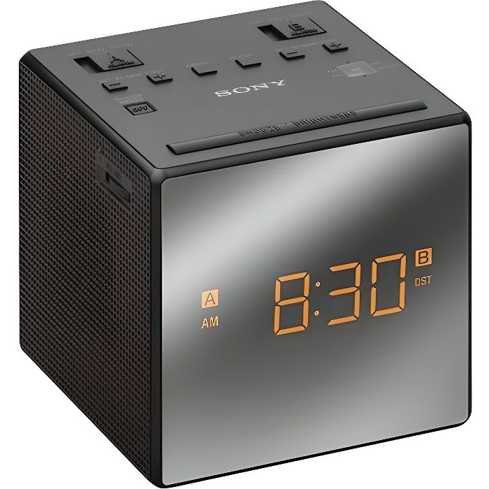 SONY ICFC1TB.CED - Radio réveil avec projection de l'heure-Tuner digital-Chargeur de téléphone-Batterie de secours-Noir