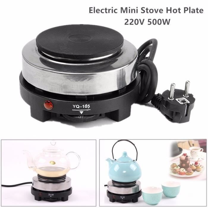 220V 500W Chauffante Plaque de Cuisson Café Thé Cafetière Cuisiniere électrique