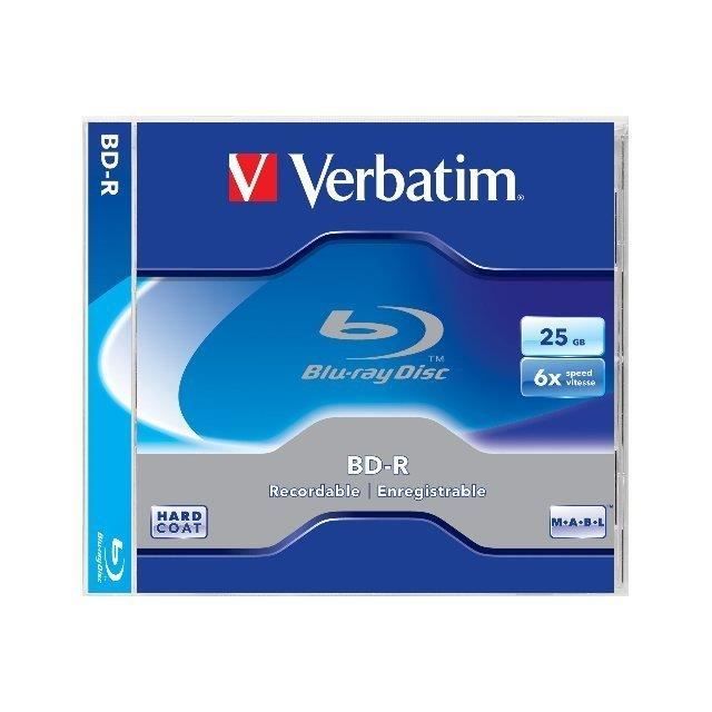 Verbatim BD-R 25 Go 6x boîtier CD