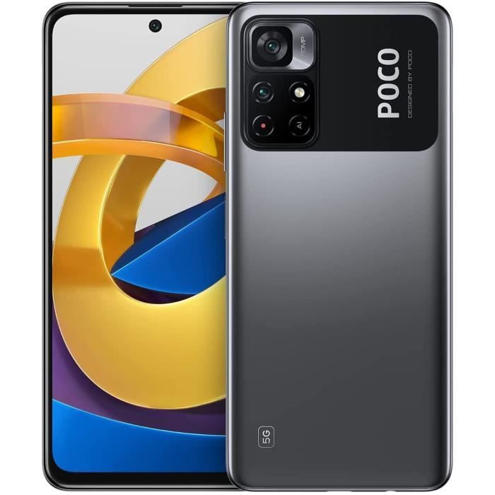 Xiaomi Poco M4 Pro 4+64Go Noir Smartphone 5G NFC Triple Caméra 50MP 6.6 Pouces FHD + DotDisplay