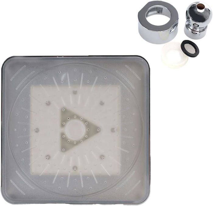 Katezon Pommeau De Douche à Effet Pluie Carré En Acier Inoxydable à Haut Débit, Revêtement De Corps De Douche De Bain Cascade, Montage Au Plafond Ou Au Mur (30cm Chromée