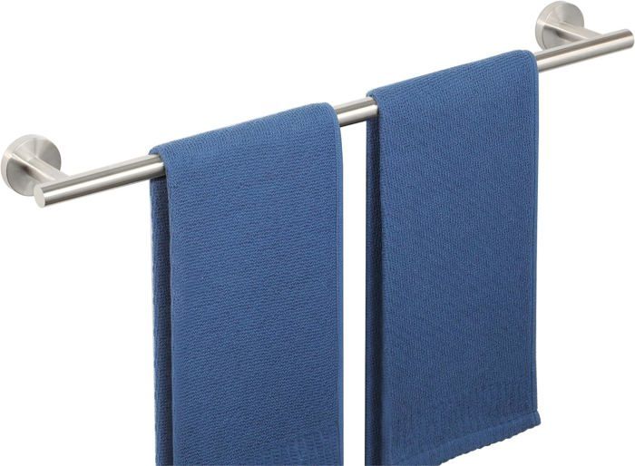 Mooche Porte Serviette Salle De Bain, Longueur 40 CM, Barres Porte-Serviettes Support Mural, En Acier Inoxydable, Porte Serviette De Bain Antirouille Et Durable, Chrome