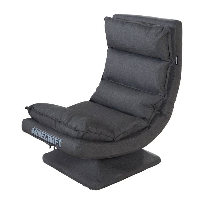 Fauteuil Gaming - ROBA - Minecraft - Dossier Pliable - 360° - Gris Foncé Fauteuil Gaming - ROBA - Minecraft - Dossier Pliable - 360° - Gris Foncé