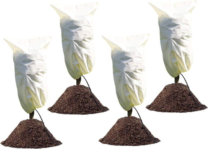 4 Pcs Hivernage Plante100 X 80 cm Housse Hivernage pour Plantes Voile Dhivernage Housse d’Hivernage Arbre Housse hivernage