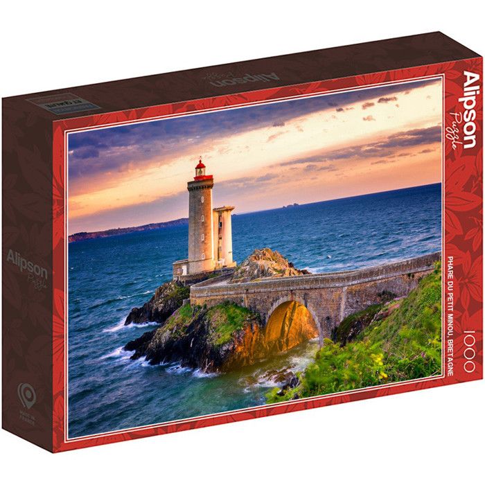 Puzzle 1000 pièces - ALIZE - ALI50098 - Phare du Petit Minou (Bretagne) - Multicolore - Thème Architecture