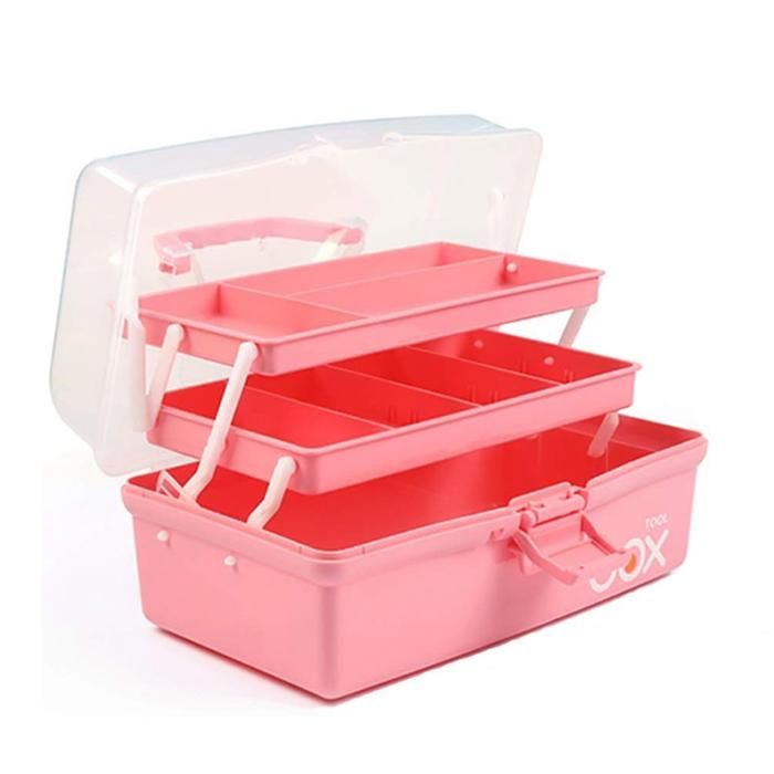 Boîte De Rangement 3 Étages ARJudy 33 Cm Pliable Avec Poignées - Organisateur Polyvalent Gris