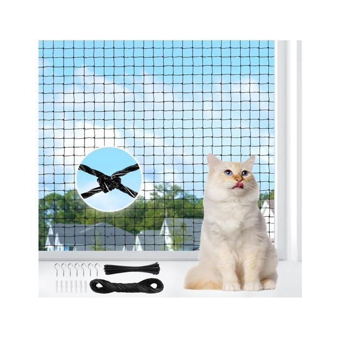 Comparer les prix de Filet Chat Balcon Filet Chat Renforcé 3x4m Filets de Protection sans Percage Grillage Fenetre pour Chats Filets FILET DE PROTECTION