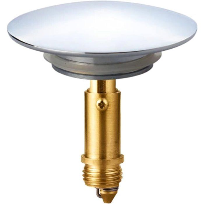 Bonde De Baignoire Rotative Avec Trop-Plein - Argent Ou Or Brossé - Raccord Mur Ou Mitigeur - Taille M - Pour Salle De Bain Moderne