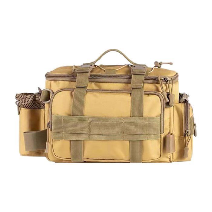 Sac de pêche sac à dos simple face pour matériel de pêche en mer 40 x 28 x 20 cm jaune