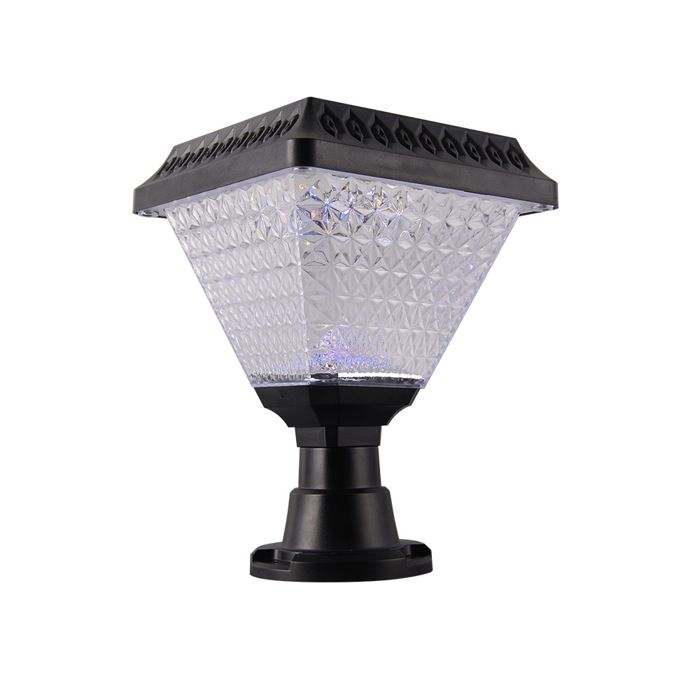 Lampe frontale à colonne solaire applique murale de porte à télécommande de style chinois pour cour de villa étanche extérieure