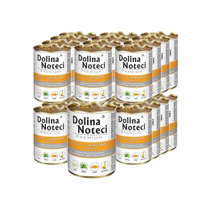 Comparer les prix de Nourriture humide pour chiens Dolina Noteci Premium Canard à la citrouille 24 x 400 g