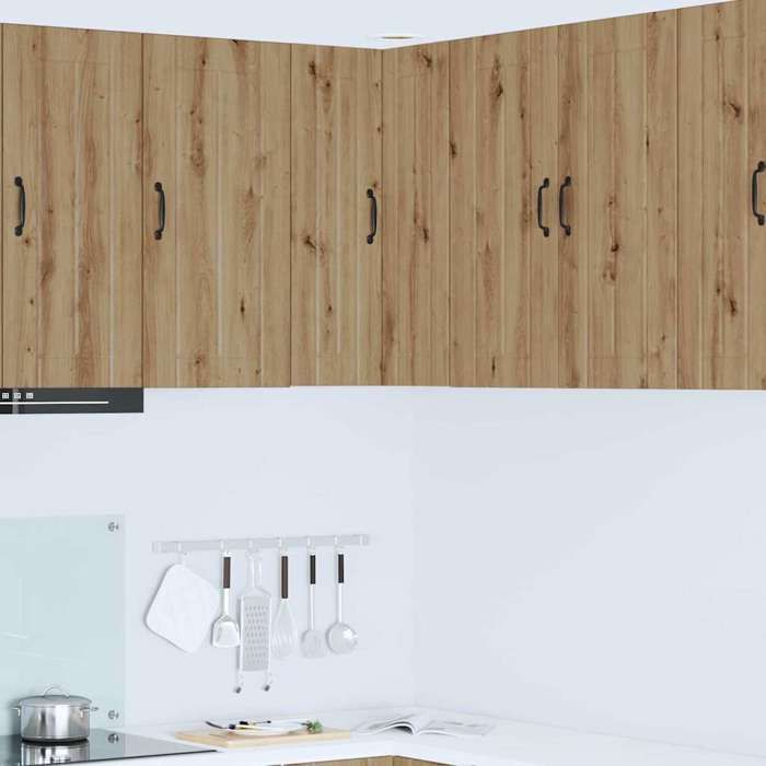 Meuble mural de cuisine - vidaXL - Chêne artisanal - 57x57x80 cm - Bois dingénierie - 2 étagères