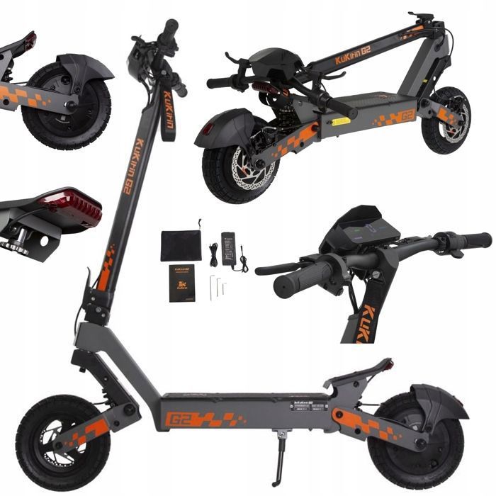 Trottinette électrique Pliable KuKirin G2 Ultra - Double Moteur 1600W - Batterie 48V 18Ah - Autonomie 55km - Pneus 10 Pouces - Charge Max 120kg