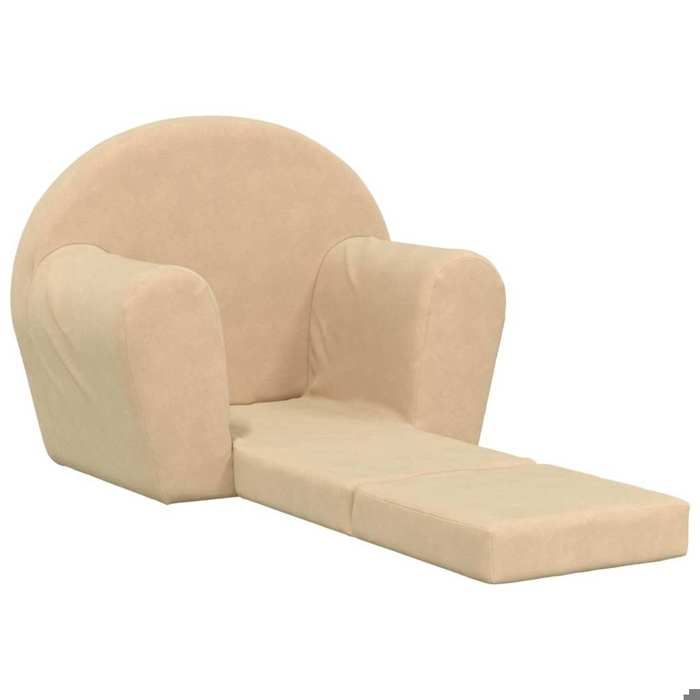 Crème Fauteuil Salon - SARAZYJ - Canapé-lit - pour salon/bureau - pour enfants - crème - peluche douce Hot82368038