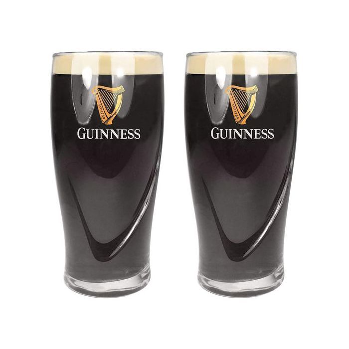 Lot de 2 verres à pinte bière GUINNESS 56 cl