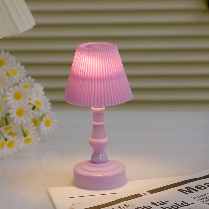 Lampe de table LED rétro décoration nordique style mini veilleuse pour chambre à coucher salon et Bureau rétro violet