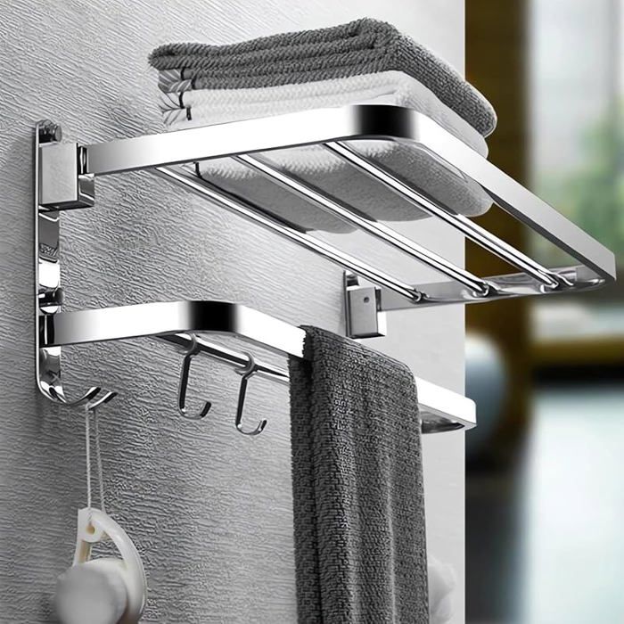 Porte Serviette Salle de BainPorte Serviette MuralePorte Serviette sur Pied Accessoire Salle de BainPorte Serviette Salle 42CM