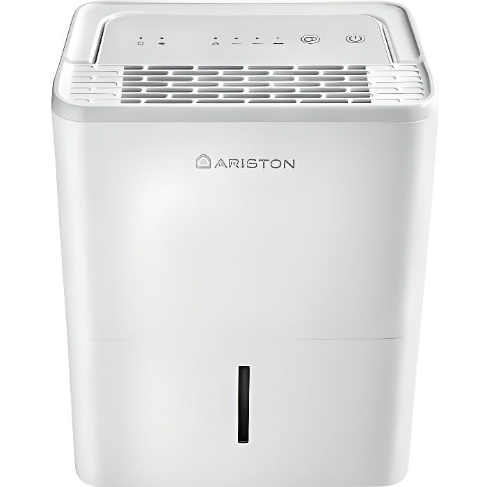 Ariston Deos 12 Déshumidificateur Portable 12L, Contrôle Électronique du niveau d’Humidité, Silencieux, pour des pièces allant jusqu