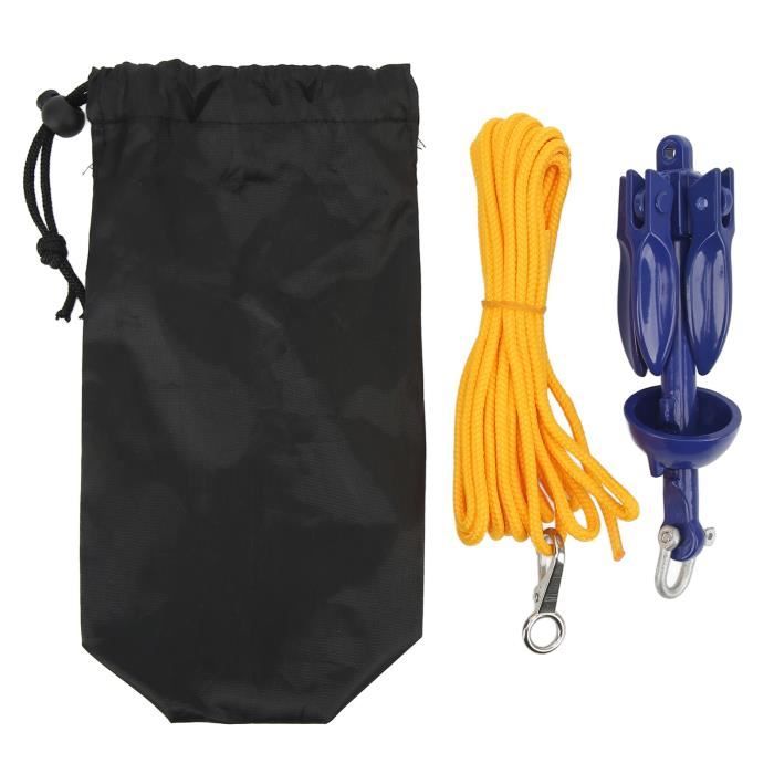 Ancre Grappin Kayak Orange - Portable, Pour Sécuriser Canoë, Bateau | Accessoire Pêche