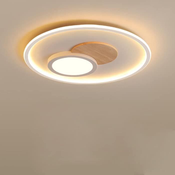 Plafonnier LED Moderne Ronde - 3 Cercles 54W, Dimmable, Télécommande - Salon, Chambre - Blanc Chaud/Neutre/Froid