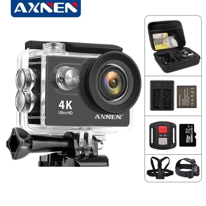 Caméra D'action 4K étanche 30m - Écran 2 Pouces, Télécommande Wi-Fi - 1080p 30fps, Angle 140° - Pour Sport, Plongée