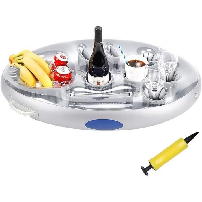 Porte-gobelets Gonflables Pour Piscine - Lot De 2 (Flamant & Cocotier) - PVC étanche - Parfait Pour Fêtes Plage, été