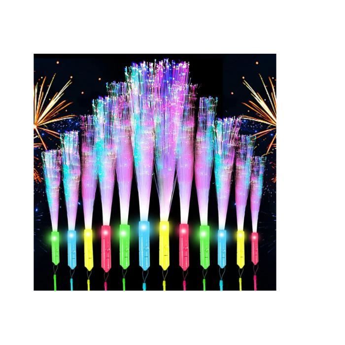 Relaxdays Lot De 48 Bâtons Lumineux LED – Bâtonnets Mousse Clignotants 3 Modes, Parfait Pour Fêtes, Festivals, Anniversaires (Blanc)