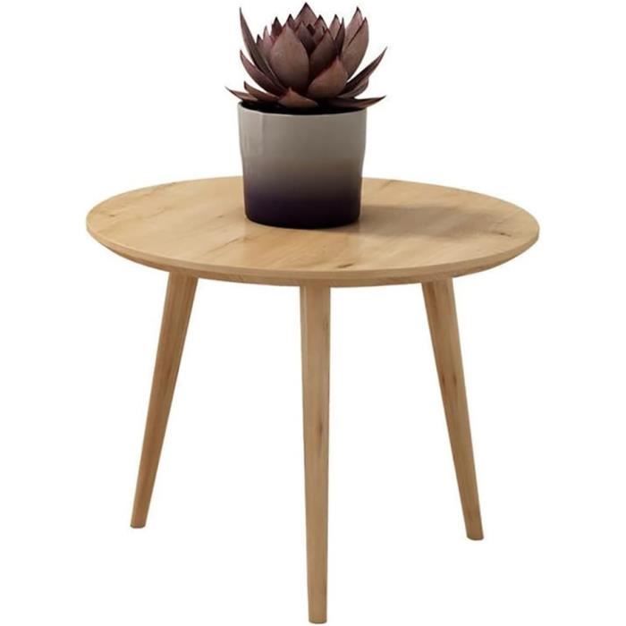 Table D'appoint Rustique En Disque D'arbre - Bois Massif Avec écorce, 31 Cm De Diamètre, 32 Cm De Hauteur