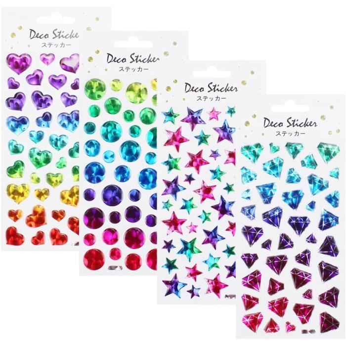 Lot De 3640 Autocollants Gommettes Pour Enfants - 50 Feuilles étoiles Et Pois Multicolores - Pour Scrapbooking, Récompenses, Activités Manuelles